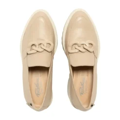 Lizi Taupe Leather Platform Loafers<Carl Scarpa Sale