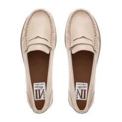 Lucentia Beige Leather Wedge Loafers<Carl Scarpa