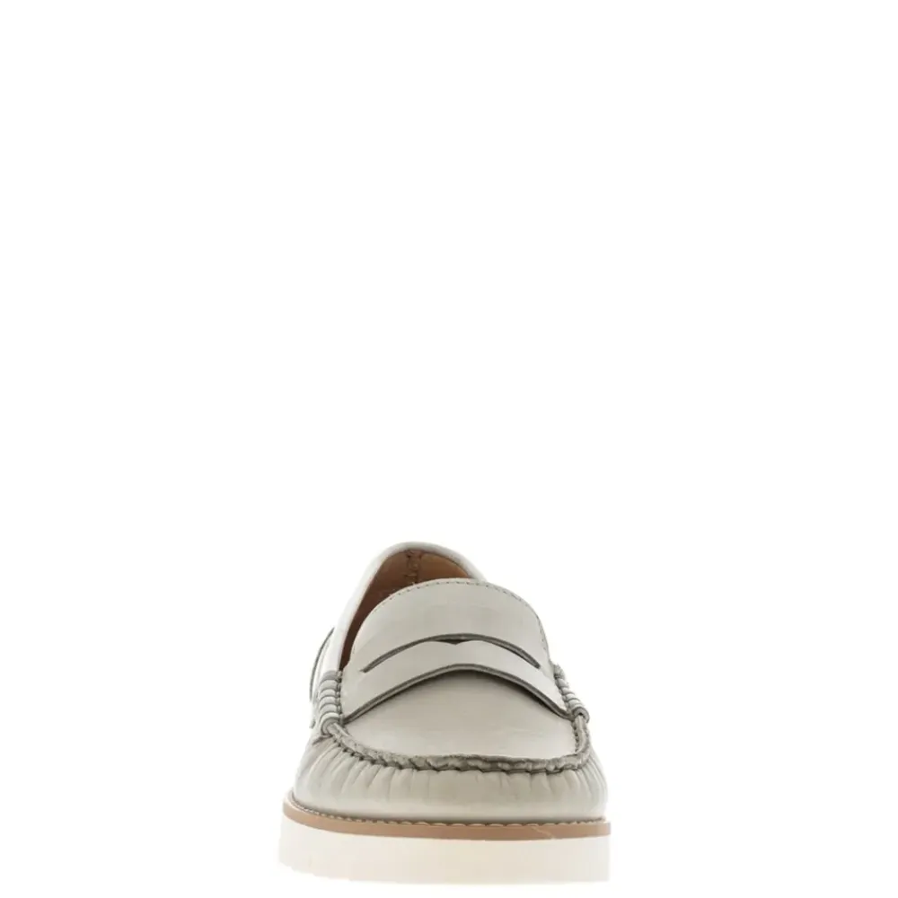 Lucentia Grey Leather Wedge Loafers<Carl Scarpa Online