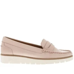 Lucentia Nude Leather Wedge Loafers<Carl Scarpa Clearance