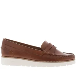 Lucentia Tan Leather Wedge Loafers<Carl Scarpa Clearance