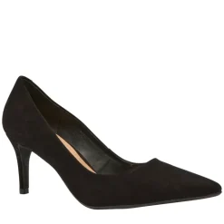 Malazzo Black Suede Heeled Courts<Carl Scarpa Discount
