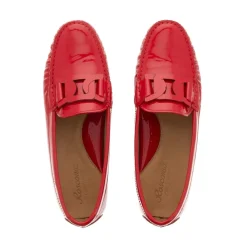 Martedi Red Leather Penny Loafers<Carl Scarpa Outlet