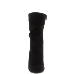Mathilde Black Suede Ruched Ankle Boots<Carl Scarpa Outlet