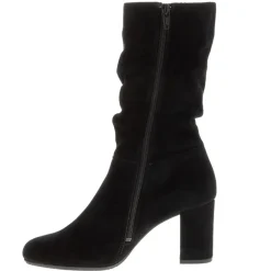 Mathilde Black Suede Ruched Ankle Boots<Carl Scarpa Outlet