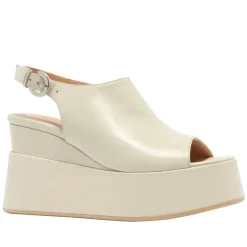 Mirra Off White Leather Wedge Platform Sandals<Carl Scarpa Hot