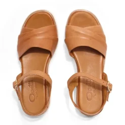 Myriad Tan Leather Wedge Sandals<Carl Scarpa Best