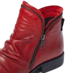 Natalia Red Leather Ankle Boots<Carl Scarpa Sale