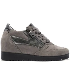 Nemoli Grey Leather Trainers<Carl Scarpa Hot