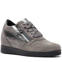 Nemoli Grey Leather Trainers<Carl Scarpa Hot