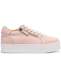 Norina Blush Leather Platform Trainers<Carl Scarpa Outlet