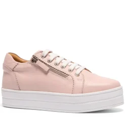 Norina Blush Leather Platform Trainers<Carl Scarpa Outlet