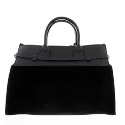 Obarini Black Italian Suede Box Bag<Carl Scarpa