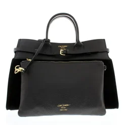 Obarini Black Italian Suede Box Bag<Carl Scarpa