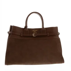 Obarini Tan Italian Suede Box Bag<Carl Scarpa Sale