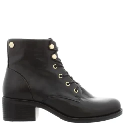 Ocean Black Leather Lace Up Ankle Boots<Carl Scarpa Sale
