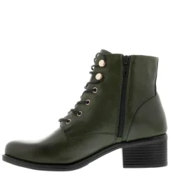 Ocean Green Leather Lace Up Ankle Boots<Carl Scarpa Discount