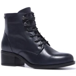 Ocean Navy Leather Ankle Boots<Carl Scarpa Online