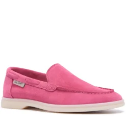 Omilie Fuchsia Suede Slip-On Loafers<Carl Scarpa Hot
