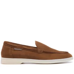 Omilie Tan Suede Slip-On Loafers<Carl Scarpa New