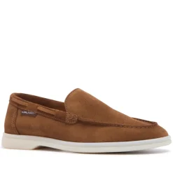 Omilie Tan Suede Slip-On Loafers<Carl Scarpa New