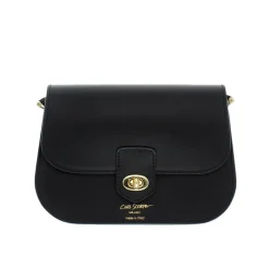 Orsina Black Italian Leather Shoulder Bag<Carl Scarpa Best