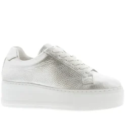 Padova Silver Leather Platform Trainers<Carl Scarpa Best