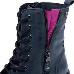 Paulette Navy Pink Leather Ankle Boots<Carl Scarpa Sale