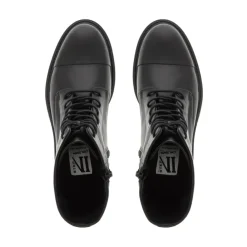Rosemarie Black Leather Lace Up Ankle Boots<Carl Scarpa Outlet
