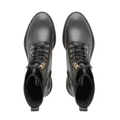 Roux Black Leather Lace Up Ankle Boots<Carl Scarpa Online