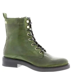 Roux Green Leather Lace Up Ankle Boots<Carl Scarpa Sale