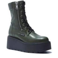 Sabbati Green Leather Ankle Boots<Carl Scarpa Best