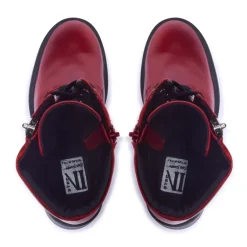 Sabbati Red Leather Ankle Boots<Carl Scarpa Online