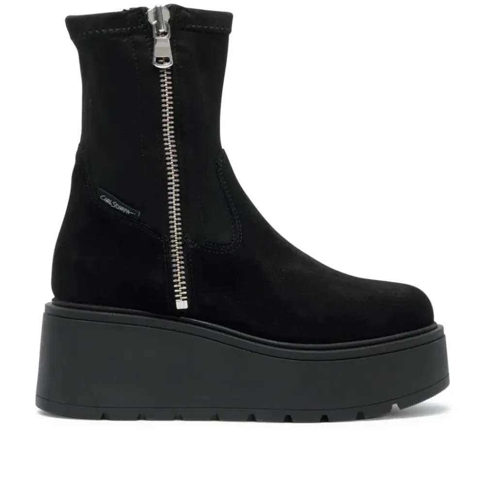 Saluzzo Black Suede Ankle Boots<Carl Scarpa Outlet