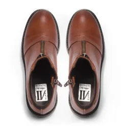 Sanica Tan Leather Zip-Up Ankle Boots<Carl Scarpa Hot