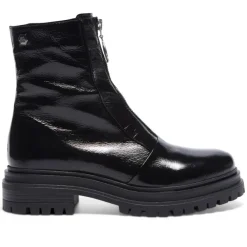 Savita Black Patent Leather Zip-Up Ankle Boots<Carl Scarpa Online