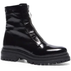 Savita Black Patent Leather Zip-Up Ankle Boots<Carl Scarpa Online