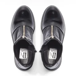 Savita Black Patent Leather Zip-Up Ankle Boots<Carl Scarpa Online