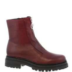 Savita Burgundy Zip-Up Leather Ankle Boots<Carl Scarpa Outlet