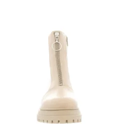 Savita Off White Leather Zip-Up Ankle Boots<Carl Scarpa Best
