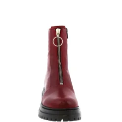 Savita Red Leather Zip-Up Ankle Boots<Carl Scarpa Hot