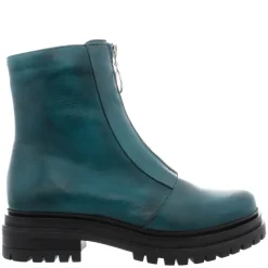 Savita Teal Leather Zip-Up Ankle Boots<Carl Scarpa Outlet