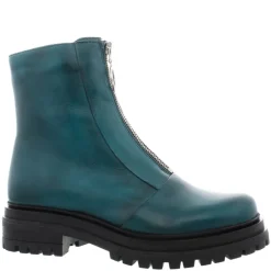 Savita Teal Leather Zip-Up Ankle Boots<Carl Scarpa Outlet