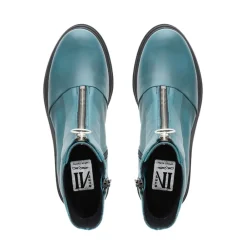 Savita Teal Leather Zip-Up Ankle Boots<Carl Scarpa Outlet