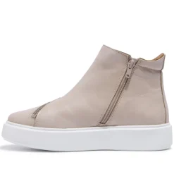 Serpa Beige Leather Trainers<Carl Scarpa Discount
