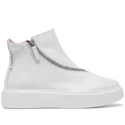 Serpa White Leather Trainers<Carl Scarpa