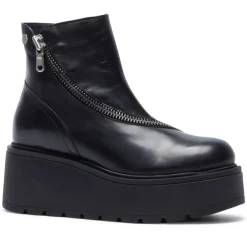 Serpentina Black Leather Ankle Boots<Carl Scarpa Sale
