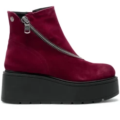 Serpentina Burgundy Suede Ankle Boots<Carl Scarpa Discount