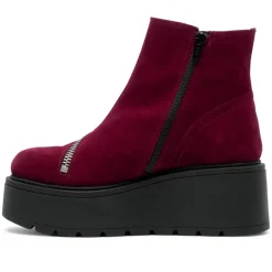 Serpentina Burgundy Suede Ankle Boots<Carl Scarpa Discount