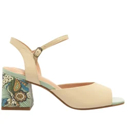 Setallo Off White Block Heel Courts<Carl Scarpa Clearance